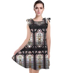 Stained Glass Window Repeat Tie Up Tunic Dress