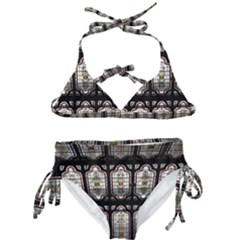 Stained Glass Window Repeat Kids  Classic Bikini Set by Pakrebo