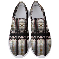 Stained Glass Window Repeat Men s Slip On Sneakers