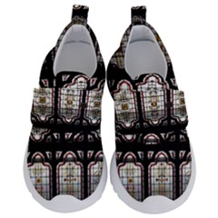 Window Image Stained Glass Kids  Velcro No Lace Shoes by Pakrebo