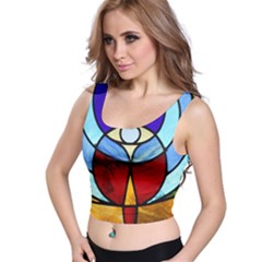 Church Window Glass Tiffany Crop Top by Pakrebo