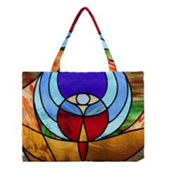 Church Window Glass Tiffany Medium Tote Bag by Pakrebo