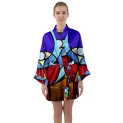 Church Window Glass Tiffany Long Sleeve Kimono Robe by Pakrebo