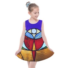 Church Window Glass Tiffany Kids  Summer Dress by Pakrebo