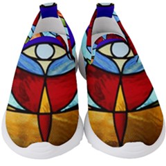 Church Window Glass Tiffany Kids  Slip On Sneakers by Pakrebo