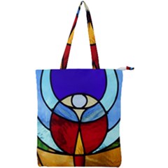 Church Window Glass Tiffany Double Zip Up Tote Bag by Pakrebo