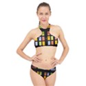 Window Stained Glass Glass Colors High Neck Bikini Set View1