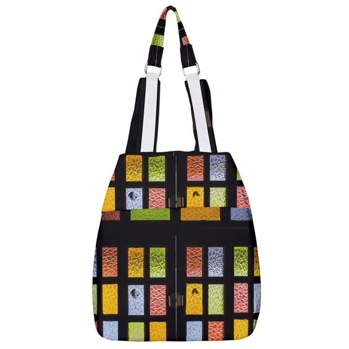 Window Stained Glass Glass Colors Center Zip Backpack