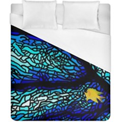 Sea Fans Diving Coral Stained Glass Duvet Cover (california King Size) by Pakrebo