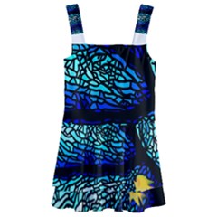 Sea Fans Diving Coral Stained Glass Kids  Layered Skirt Swimsuit by Pakrebo