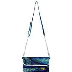 Sea Fans Diving Coral Stained Glass Mini Crossbody Handbag