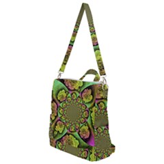 Rose Painted Kaleidoscope Colorful Crossbody Backpack by Pakrebo