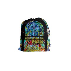 Church Church Window Window Drawstring Pouch (small) by Pakrebo