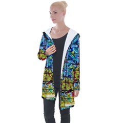 Church Church Window Window Longline Hooded Cardigan