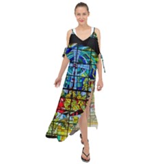 Church Church Window Window Maxi Chiffon Cover Up Dress by Pakrebo