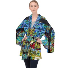 Church Church Window Window Velvet Kimono Robe