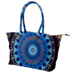 Rose Kaleidoscope Art Pattern Canvas Shoulder Bag