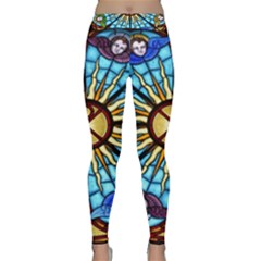 Church Window Stained Glass Church Classic Yoga Leggings by Pakrebo