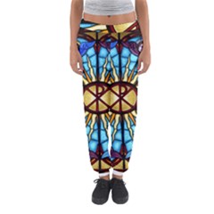 Church Window Stained Glass Church Women s Jogger Sweatpants by Pakrebo