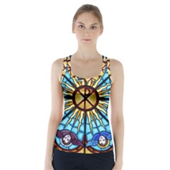 Church Window Stained Glass Church Racer Back Sports Top by Pakrebo