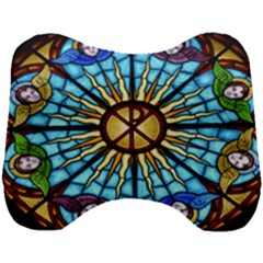 Church Window Stained Glass Church Head Support Cushion by Pakrebo