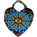 Church Window Stained Glass Church Giant Heart Shaped Tote View1