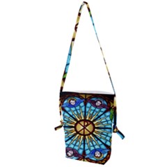 Church Window Stained Glass Church Folding Shoulder Bag by Pakrebo