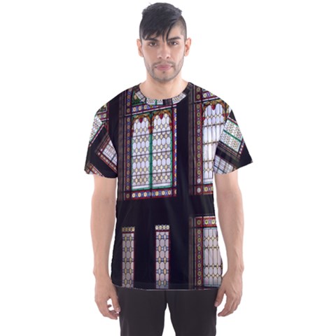 Stained Glass Window Krotoszyn Men s Sports Mesh Tee by Pakrebo