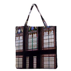 Stained Glass Window Krotoszyn Grocery Tote Bag by Pakrebo