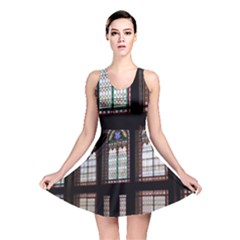 Stained Glass Window Krotoszyn Reversible Skater Dress by Pakrebo