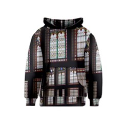 Stained Glass Window Krotoszyn Kids  Pullover Hoodie by Pakrebo