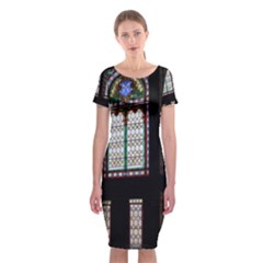 Stained Glass Window Krotoszyn Classic Short Sleeve Midi Dress by Pakrebo