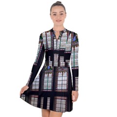 Stained Glass Window Krotoszyn Long Sleeve Panel Dress by Pakrebo