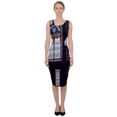 Stained Glass Window Krotoszyn Sleeveless Pencil Dress by Pakrebo