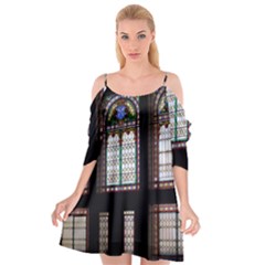 Stained Glass Window Krotoszyn Cutout Spaghetti Strap Chiffon Dress by Pakrebo