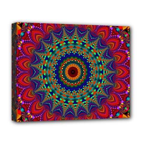 Kaleidoscope Mandala Pattern Deluxe Canvas 20  X 16  (stretched) by Pakrebo