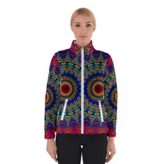 Kaleidoscope Mandala Pattern Winter Jacket by Pakrebo