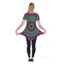 Kaleidoscope Mandala Pattern Short Sleeve Tunic  View2