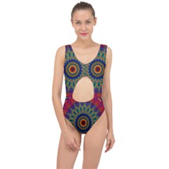 Kaleidoscope Mandala Pattern Center Cut Out Swimsuit by Pakrebo