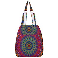 Kaleidoscope Mandala Pattern Center Zip Backpack