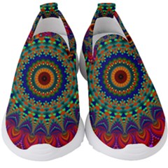 Kaleidoscope Mandala Pattern Kids  Slip On Sneakers