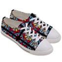 Stained Glass Window Colorful Color Women s Low Top Canvas Sneakers View3