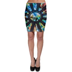 Cathedral Sagrada Família Barcelona Bodycon Skirt by Pakrebo