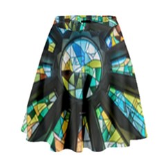 Cathedral Sagrada Família Barcelona High Waist Skirt by Pakrebo