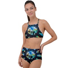 Cathedral Sagrada Família Barcelona High Waist Tankini Set