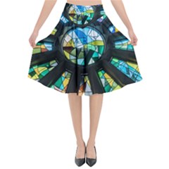 Cathedral Sagrada Família Barcelona Flared Midi Skirt by Pakrebo