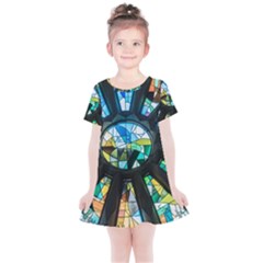 Cathedral Sagrada Família Barcelona Kids  Simple Cotton Dress by Pakrebo