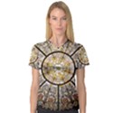 Stained Glass Window Glass Ceiling V-Neck Sport Mesh Tee View1