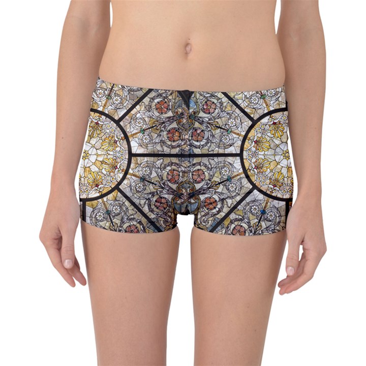 Stained Glass Window Glass Ceiling Boyleg Bikini Bottoms