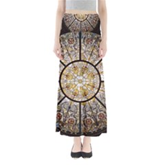 Stained Glass Window Glass Ceiling Full Length Maxi Skirt by Pakrebo